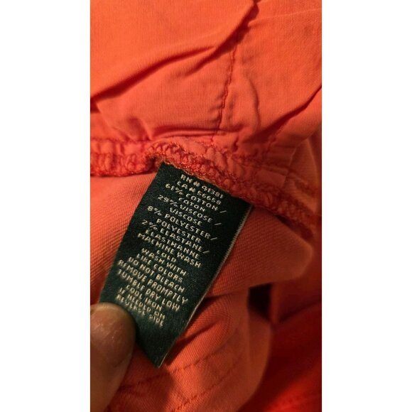 LAUREN Ralph Lauren Crop Pants Red Premier Skinny Crop Pants size 18W NWTD Faded - Picture 8 of 13